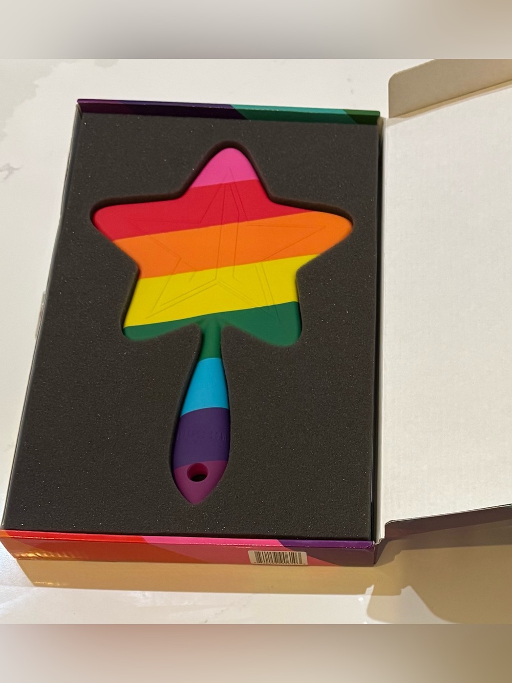 JEFFREE STAR COSMETICS - RAINBOW SOFT TOUCH STAR - HAND MIRROR NEW NIB